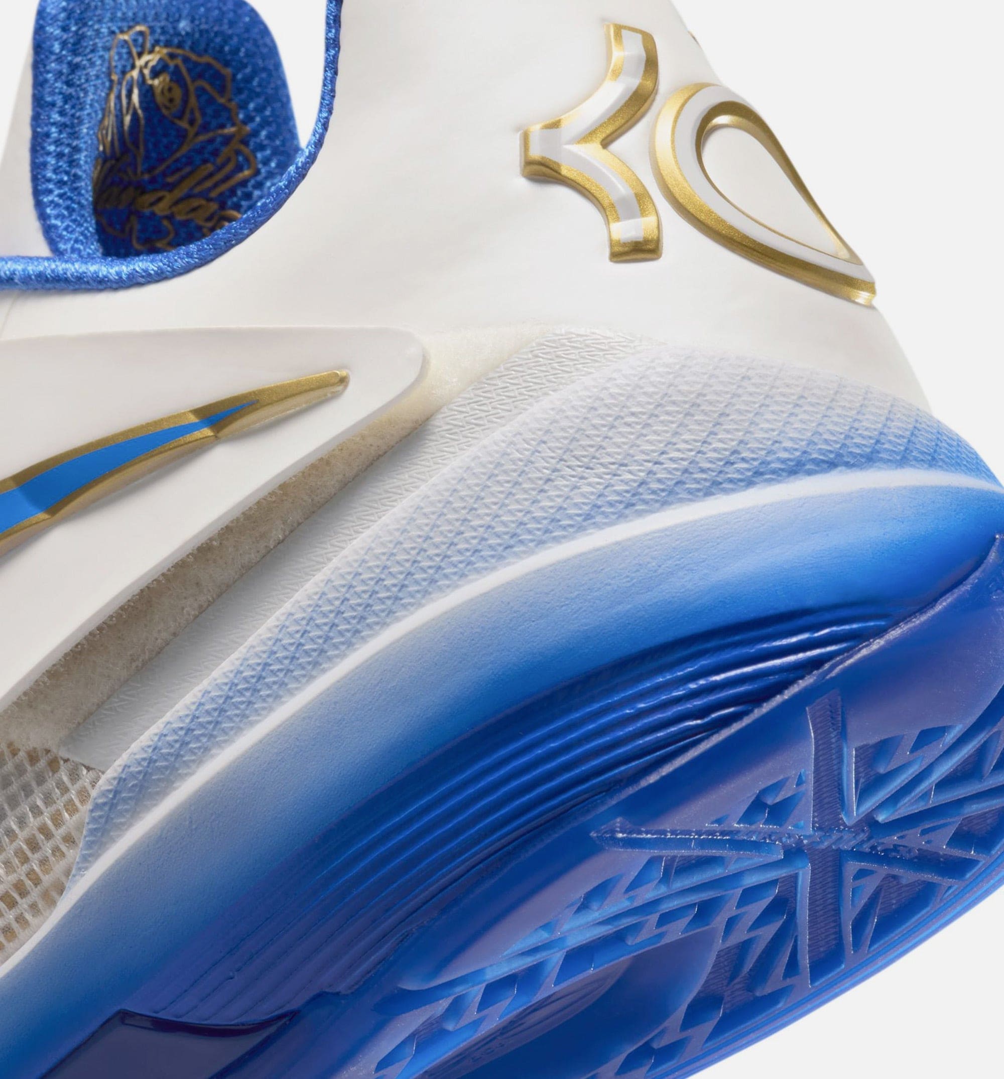 Zoom KD 4 Alternate MVP Mens Lifestyle Shoe - Summit White/Hyper Royal/Metallic Gold