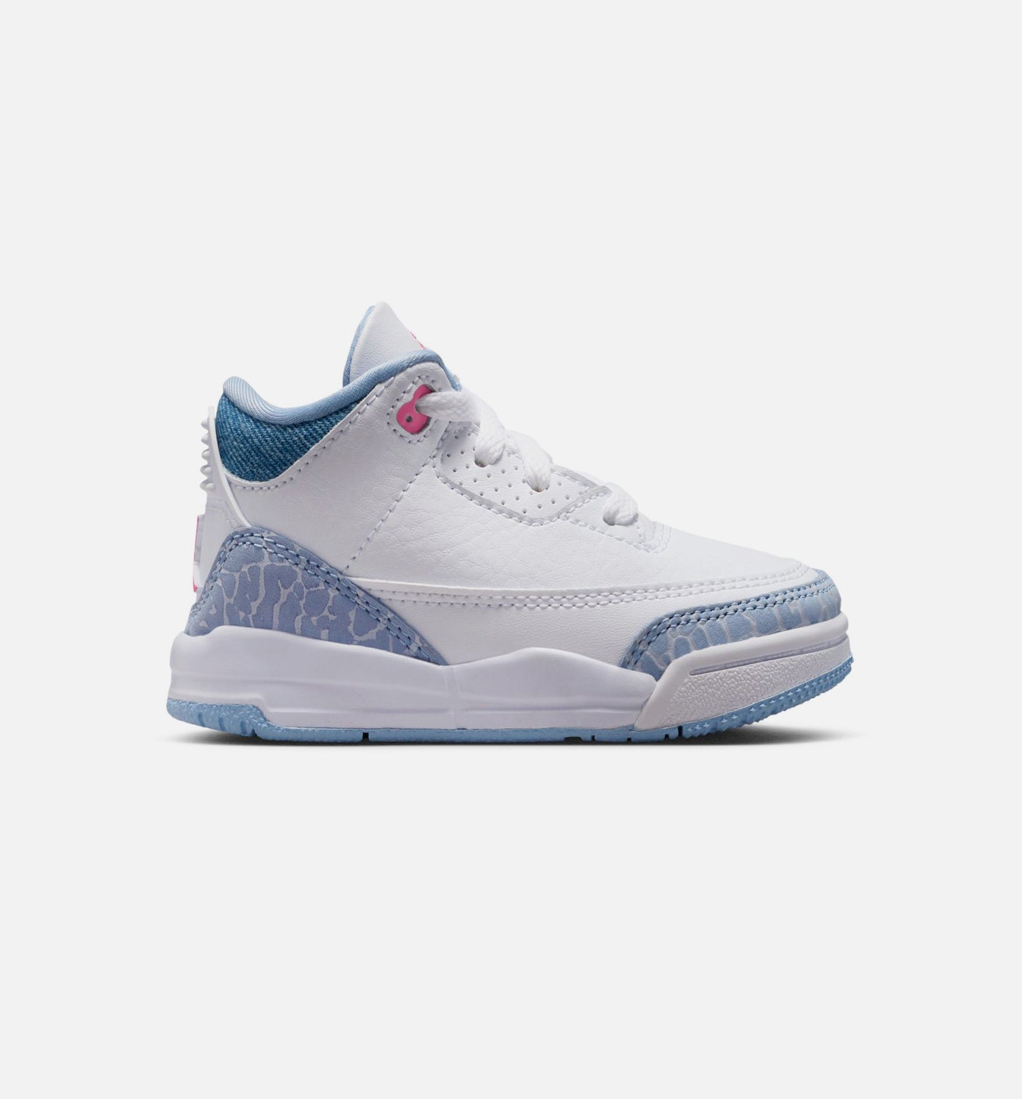 Air Jordan 3 Retro Cobalt Bliss Infant Toddler Lifestyle Shoe - White/Cobalt Bliss/Football Grey/Pink Glow