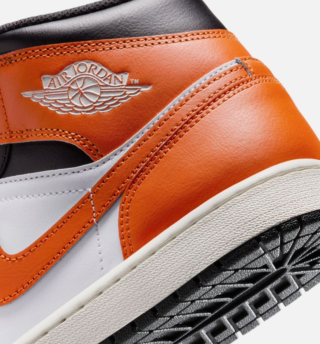 Air Jordan 1 Mid Mens Lifestyle Shoe - Starfish/White/Sail/Black